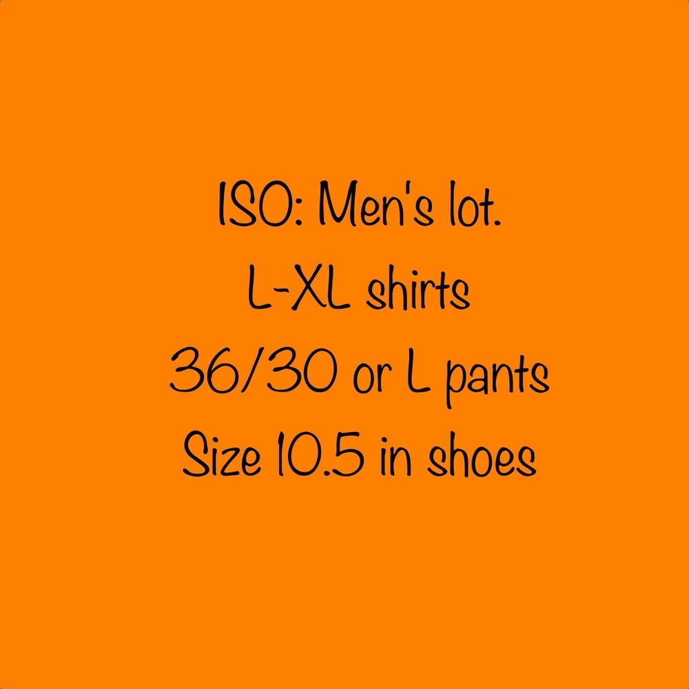ISO men's lot